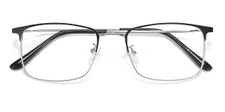 black_silver Eyeglasses