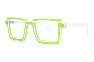 green_white Eyeglasses