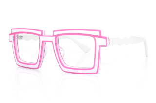 white_red Eyeglasses