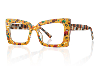 yellow_floral Eyeglasses