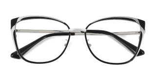 black_silver Eyeglasses