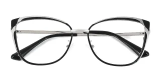 black_silver Eyeglasses
