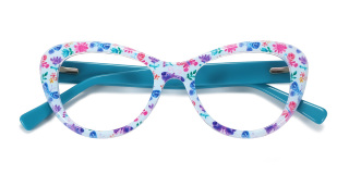 floral_blue Eyeglasses