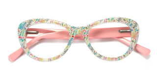 green_pink Eyeglasses