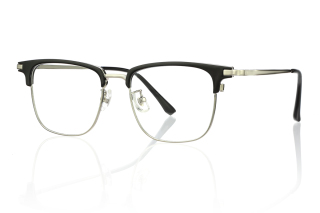 black_silver Eyeglasses