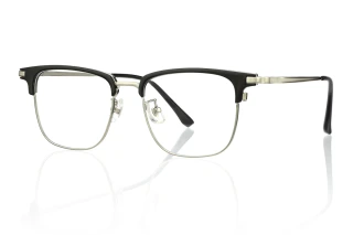 black_silver Eyeglasses