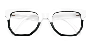 white_black Eyeglasses