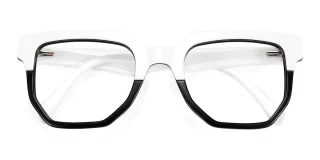 white_black Eyeglasses