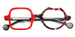 red_floral Eyeglasses
