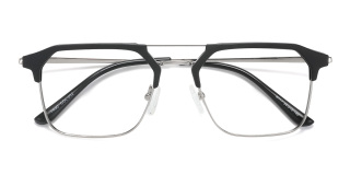 black_silver Eyeglasses