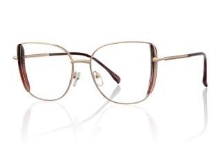 red_gold Eyeglasses