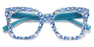 blue_floral Eyeglasses