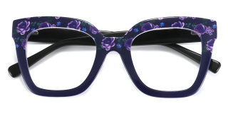 purple_floral Eyeglasses