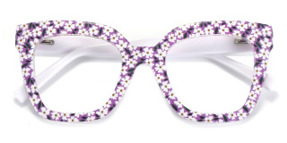 purple_white Eyeglasses