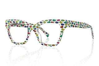 white_floral Eyeglasses