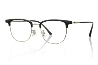 black_silver Eyeglasses