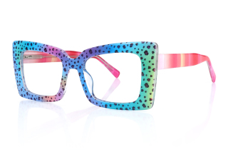 red_multicolor Eyeglasses