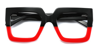 black_red Eyeglasses