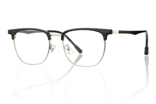 black_silver Eyeglasses