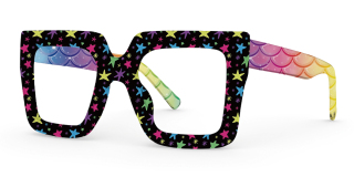 black_multicolor Eyeglasses