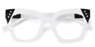 white_black Eyeglasses