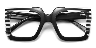 black_stripe Eyeglasses