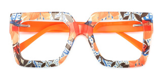 orange_clear Eyeglasses