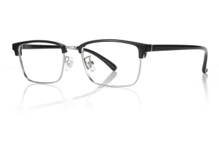 black_silver Eyeglasses