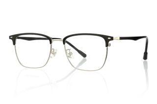 black_silver Eyeglasses