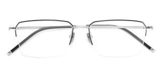 black_silver Eyeglasses