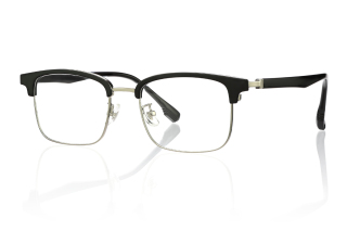 black_silver Eyeglasses