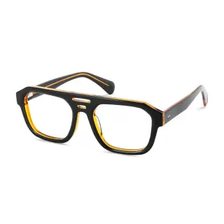 Black Yellow Eyeglasses 81346A