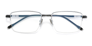 black_silver Eyeglasses