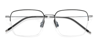 black_silver Eyeglasses