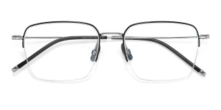 black_silver Eyeglasses