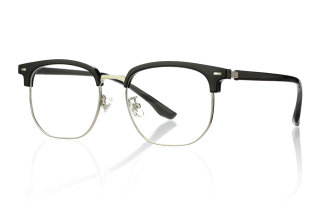 black_silver Eyeglasses