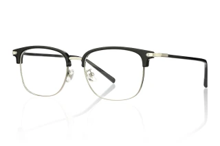 black_silver Eyeglasses
